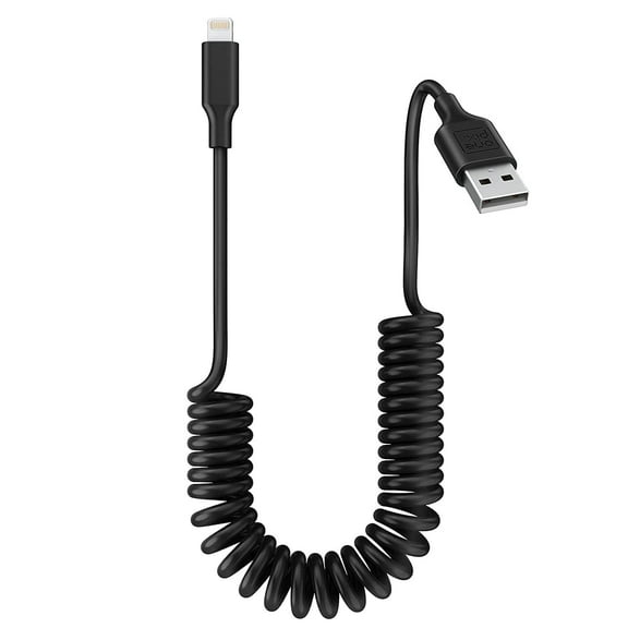 Tattom 3' Coiled Lightning Cable for Car