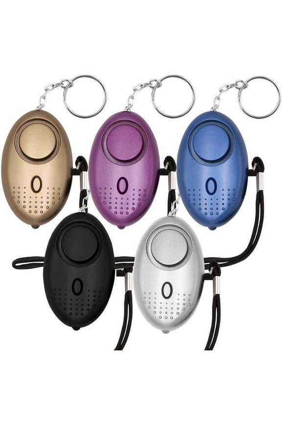 Personal Alarm for Women, 5 Pack 140DB Personal Siren with LED Lights, Keychain Alarm Emergency Personal Panic Alarm , Elderly Security Alarm, Self Defense Electronic Device