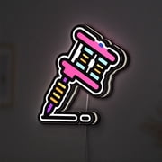 Tattoo 3D Novelty Light Box, Bold Studio Wall Art for Tattoo Artists and Creative Design Spaces Width 12 inch, 30cm
