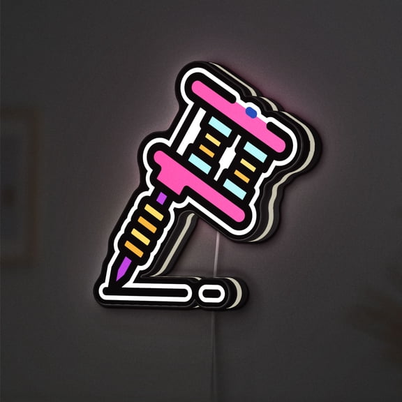 Tattoo 3D Novelty Light Box, Bold Studio Wall Art for Tattoo Artists and Creative Design Spaces (Width 20 inch, 50cm)