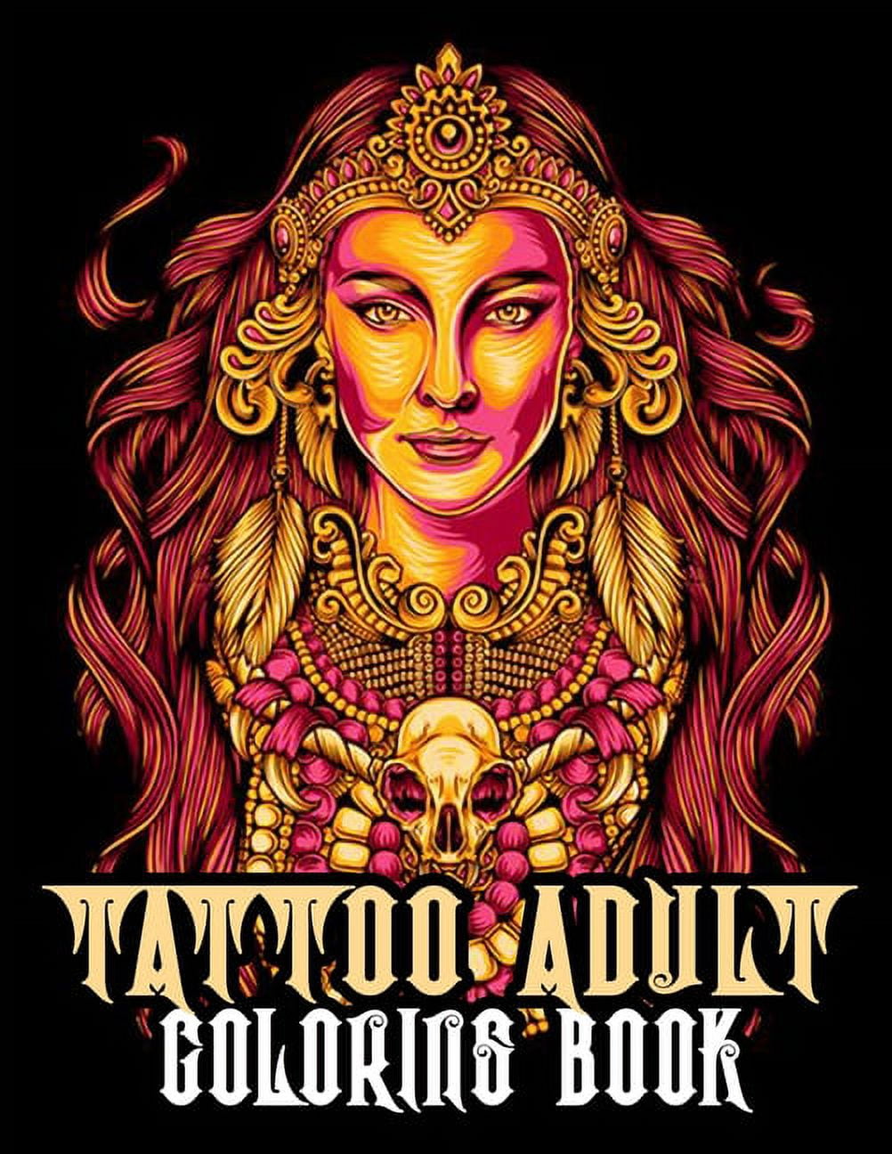 Tattoo Adult Coloring Book: Tattoo Art Coloring Books for Adults Men ...