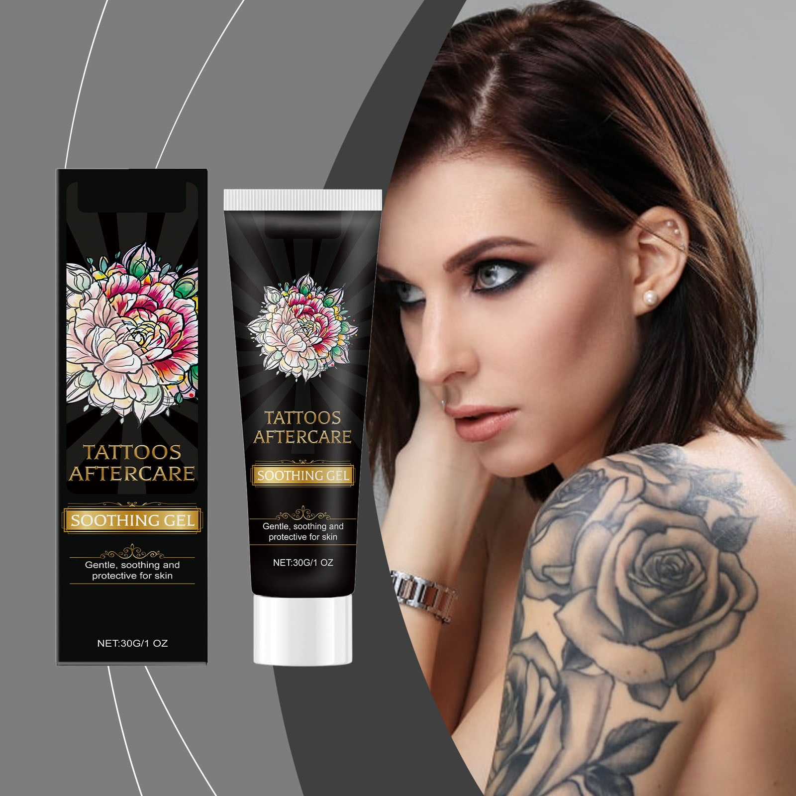Tattoo Aftercare Gel, Long-Lasting Tattoo Moisturizer & Color Enhancer ...