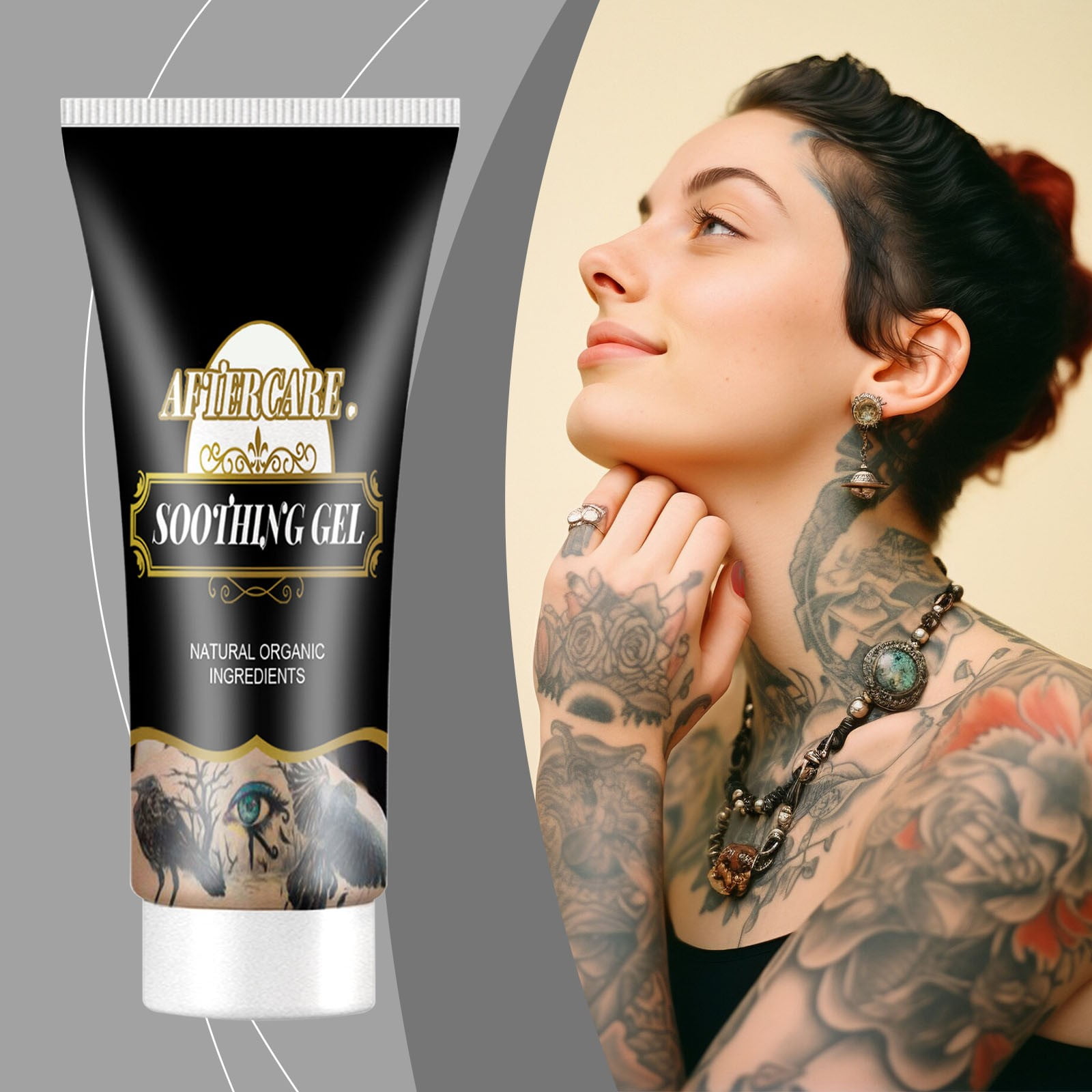 Tattoo Aftercare Gel, Long-lasting Tattoo Moisturizer & Color Enhancer ...