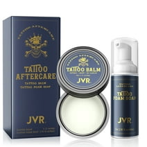 Tattoo Aftercare, JVR Tattoo Balm for Tattoo Brightener & Color Enhancement & Rejuvenates Older Tattoos, Tattoo Foam Soap cleanser for Cleaning, Soothing and Moisturizer, Organic & No-Petroleum