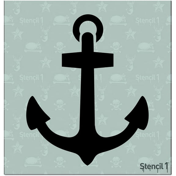 Tattoo Anchor Stencil Art Craft - 5.75" x 6"