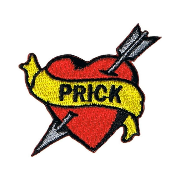 Tattoo Art Prick Heart Patch Banner Ink Arrow Draw Embroidered Iron On Applique