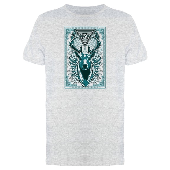 Tattoo Art Spiritual Royal Deer  Tee Men's -Image by Shutterstock