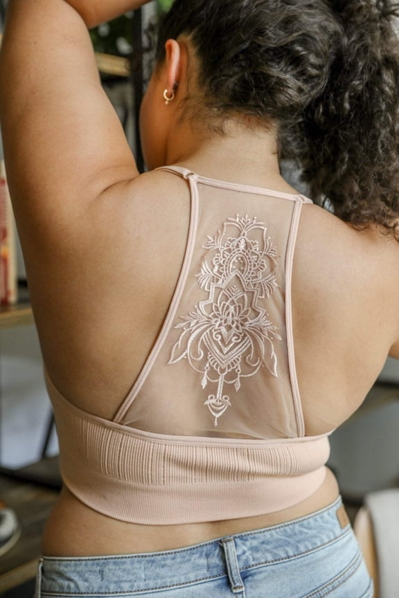 Tattoo Back Bralette, Breathable Mesh Racerback Bralette
Unique Style, Unmatched Comfort, Adjustable Straps, Gifts For Her