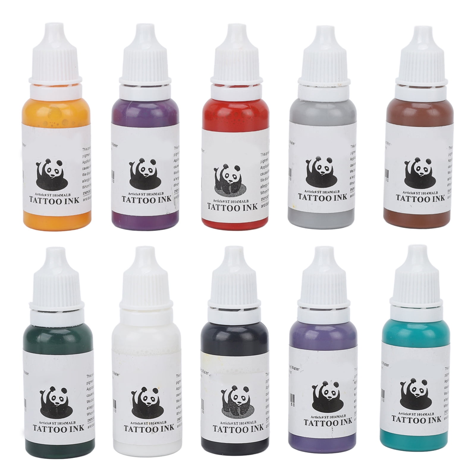 Tattoo Color Ink Pigments Set Professional Tattooing Inks 10 Bright