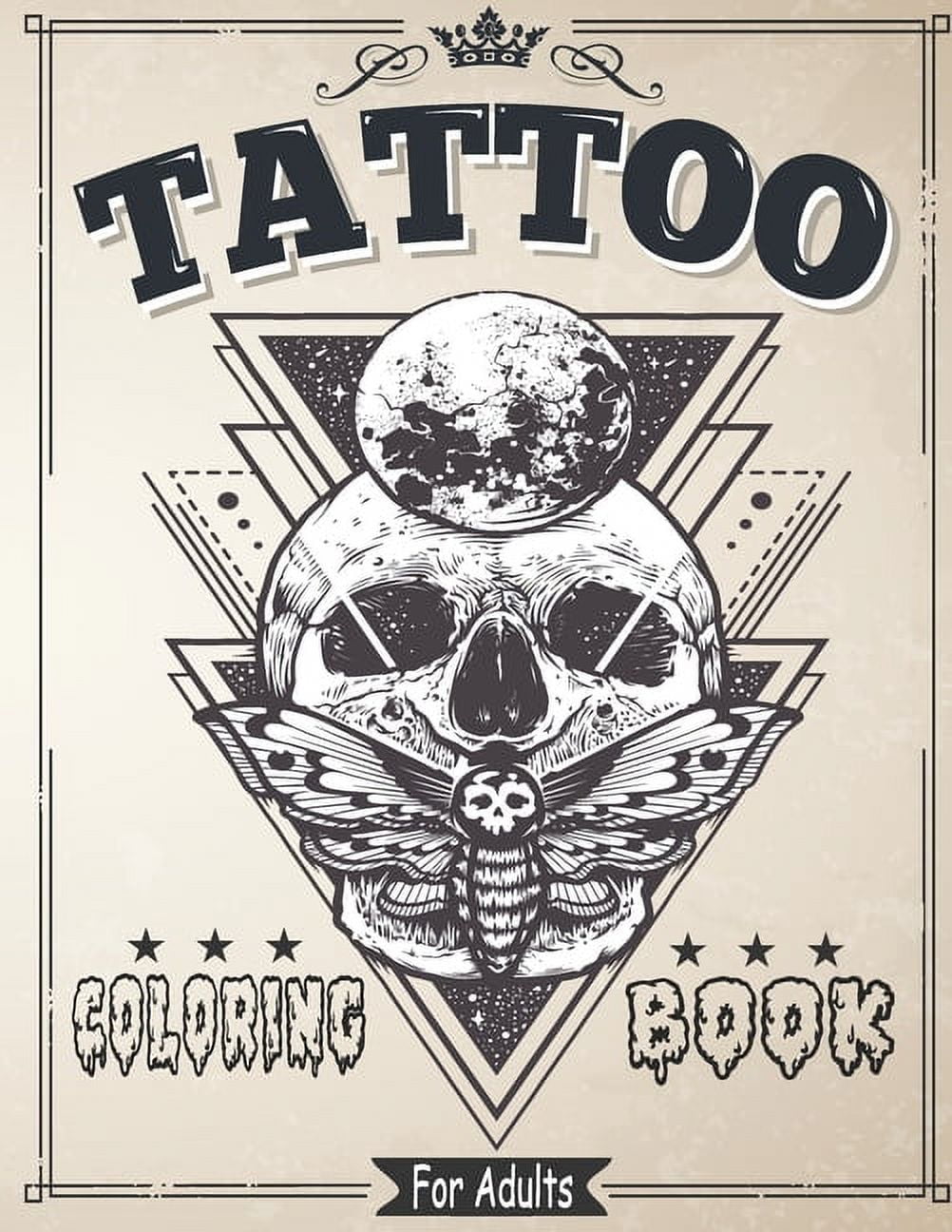 MOB DESIGNE Tattoo Coloring Book for Adults: Coloring & drawing Pages For Adult Relaxation With Beautiful Modern Tattoo Designs Such As Sugar Skulls, Roses and More!, (Paperback)
