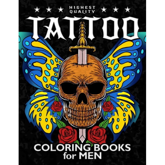 Tattoo Coloring Book for Men: Coloring Pages Adult Relaxation With Awesome Modern Tattoo Designs (Paperback)