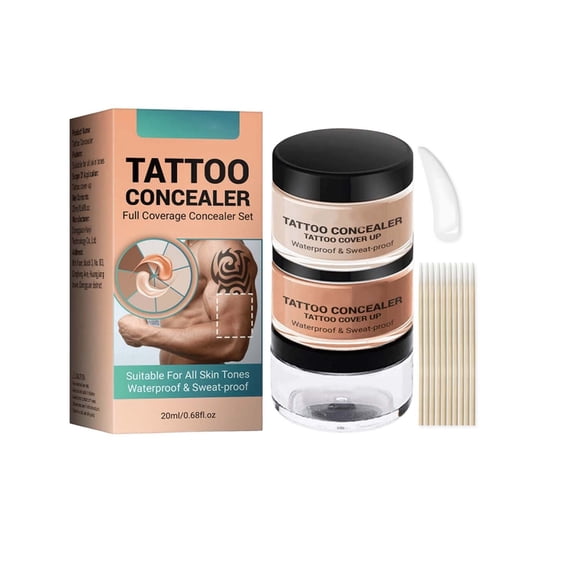 Tattoo Concealer 20g, Body Coverage, Waterproof, Strong Coverage, Natural Finish, Nourishing