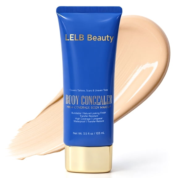 Tattoo Cover Up Concealer No Transfer, Body Coverage Perfector for Spider Veins Blemishes with Long Lasting Wear, Natural Matte Finish Waterproof Sweat Resistant, Body Foundation 02 Fair
