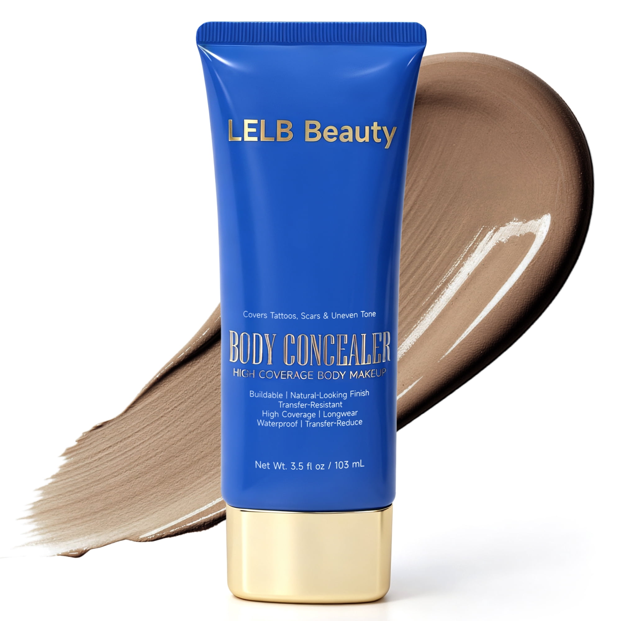 Tattoo Cover Up Makeup Waterproof Concealer, Body leg Makeup 24Hr Long Wear High Coverage Body Foundation, Waterproof Sweat Resistant Cover Varicose Tattos Scars with Natural Matte, 05 Bronze