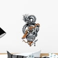 thumbnail image 1 of Tattoo Dragon with Tiger Wall Decal by Wallmonkeys Peel and Stick Graphic (18 in H x 16 in W) WM213883, 1 of 4