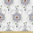 thumbnail image 1 of Ambesonne Tattoo Fabric by the Yard Upholstery, Mandala Arrows Yoga, 10 Yards, Lilac Pale Blue Yellow, 1 of 4