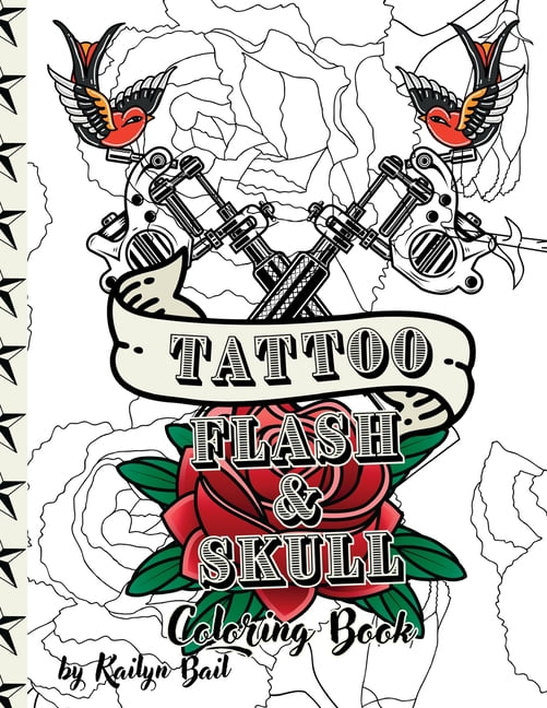 TATTOO FLASH COLORING BOOK タトゥーフラッシュ Amazon.com: The Tattoo Flash Coloring Book: For Adults