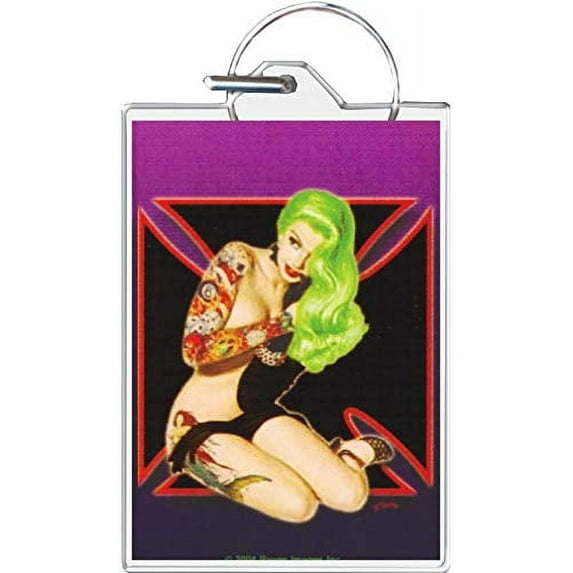 Tattoo Girl Keychain