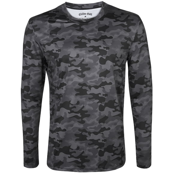 Tattoo Golf Performance Golf Long Sleeve Undershirt, Camo Black, Medium