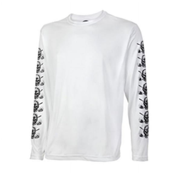 Tattoo Golf SS010-XLW High Performance Long Sleeve Sport Shirt - White - X-Large