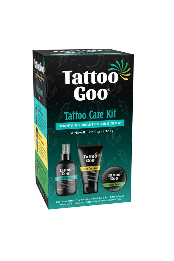 Tattoo Care Kit with Antimicrobial Soap, Tattoo Balm & Tattoo Lotion