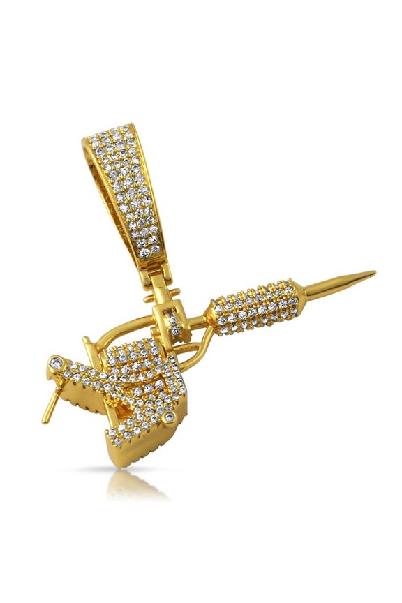 Tattoo Gun 3D Detailed Hip Hop Bling Bling Pendant