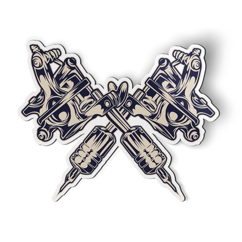 Tattoo Guns - 5" Magnet for Car Locker Refrigerator