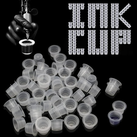 Tattoo Ink Caps - 1000pcs Tattoo Ink Cups Small Disposable Ink Caps 9mm Tattoo Caps Pigment Cups