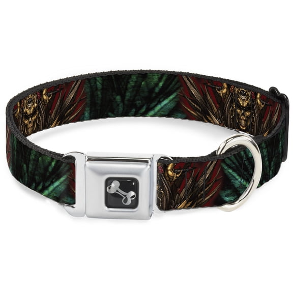 Tattoo Johnny Pet Collar, Dog Collar Metal Seatbelt Buckle, Tattoo Johnny Zombie King, 15 to 24 Inches 1.0 Inch Wide