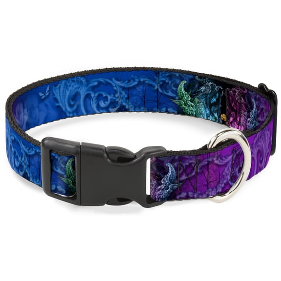 Tattoo Johnny Pet Collar, Dog Collar Plastic Buckle, Tattoo Johnny Bollt Cthulu, 9.5 to 14.5 Inches 0.5 Inch Wide