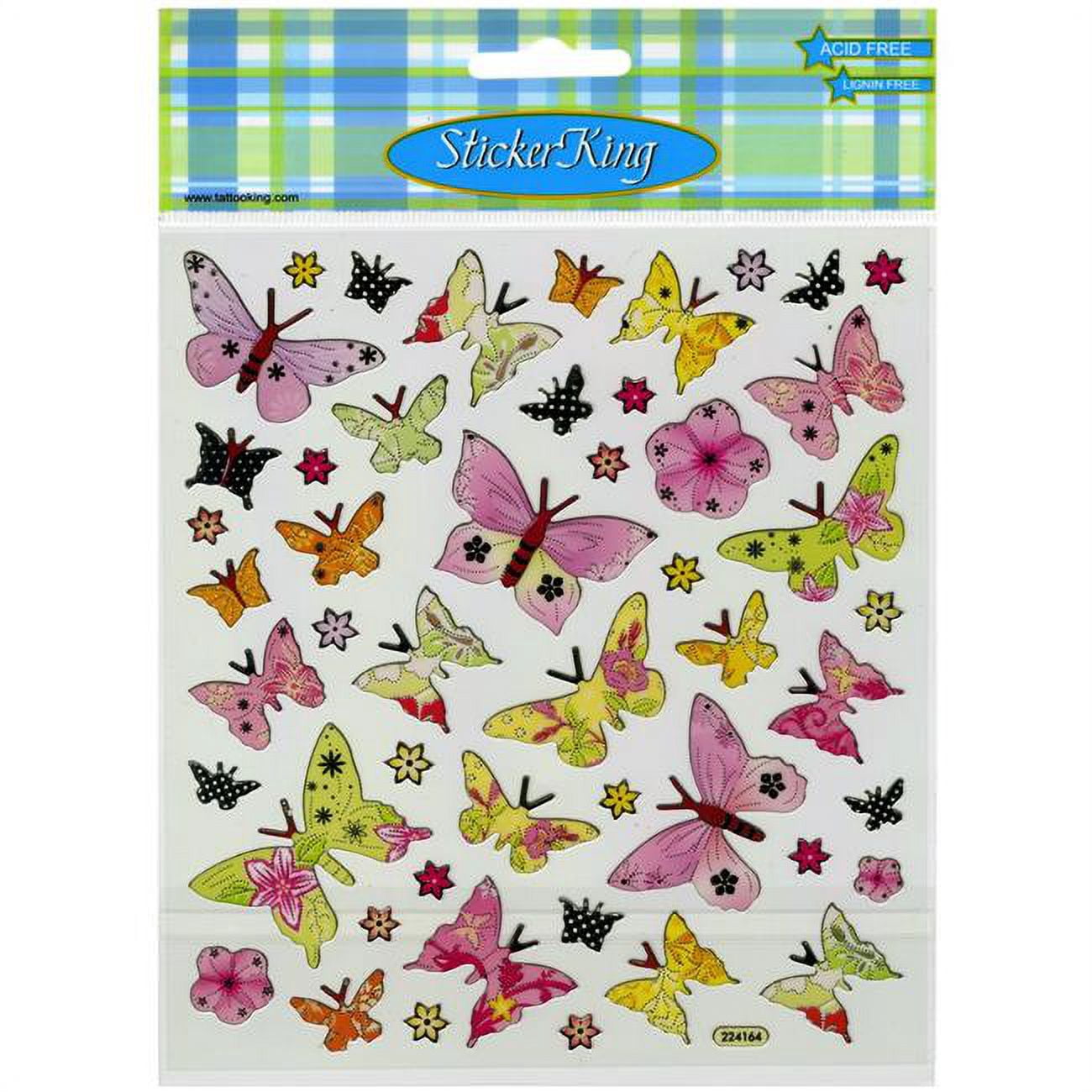 Sticker Batik Sticker King Stickers-Batik Butterflies - Walmart.com