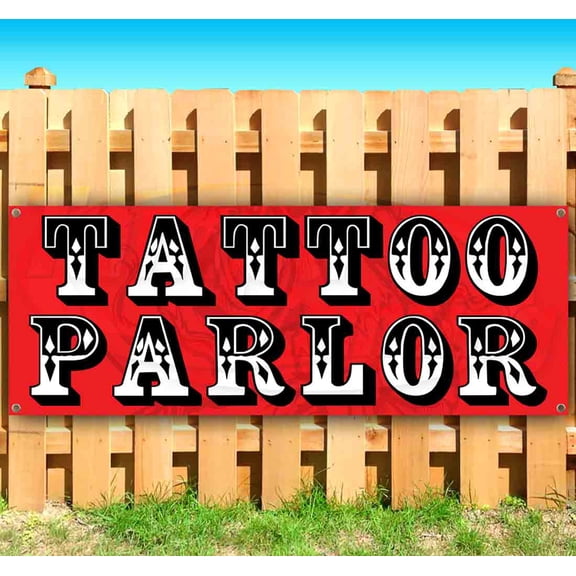 Tattoo Parlor 13 oz Vinyl Banner With Metal Grommets