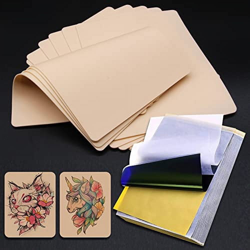 Tattoo Practice Skins with Transfer Paper - Autdor 40Pcs Tattoo Fake ...