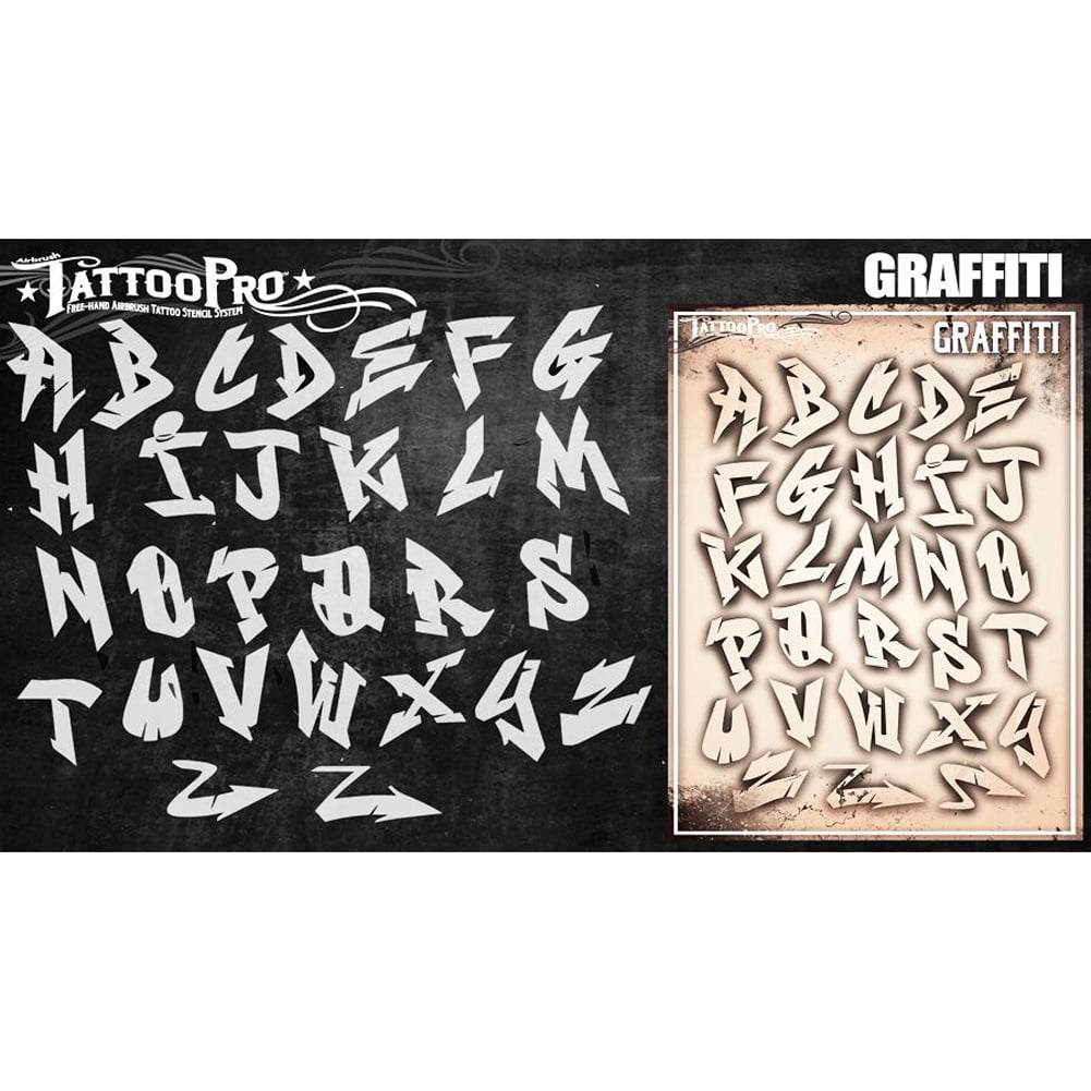 Tattoo Pro Stencils Graffiti Letters
