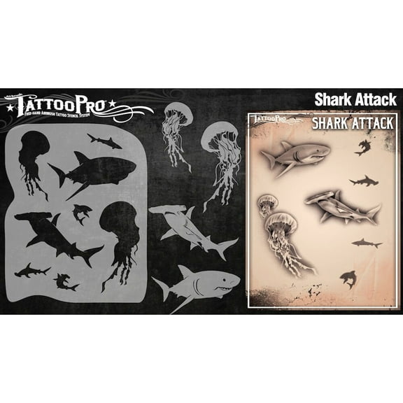 Tattoo Pro Stencils Series 3 - Shark Attack