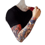 Tattoo Sleeve Flower Arm Seamless Outdoor Cycling Sun Protection Cover Ice Silk Men And Women Summer Sleeve Arm Cover B1 Qiankun God Beast Free Size