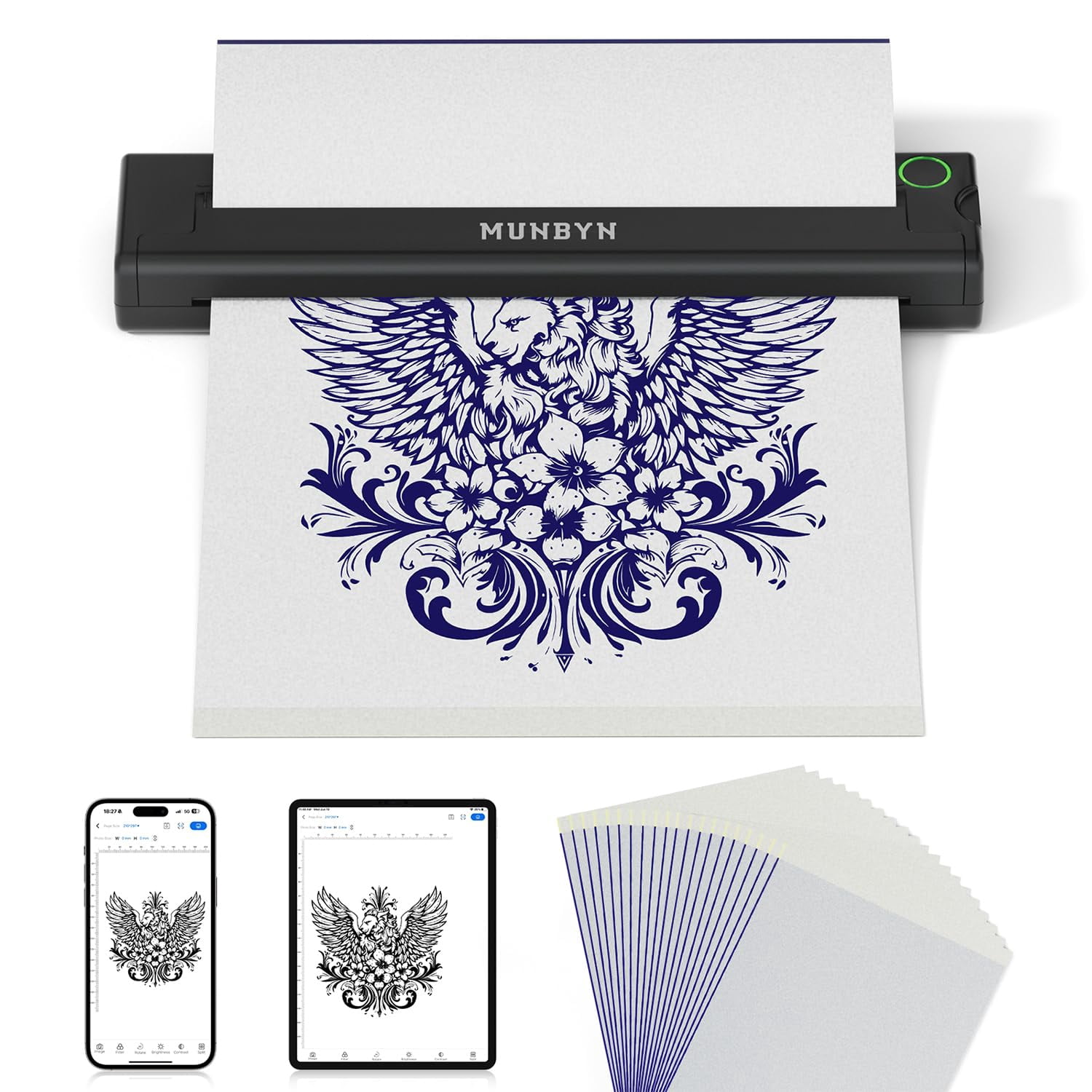 Bluetooth Tattoo Stencil Printer Wireless Thermal Tattoo Cop