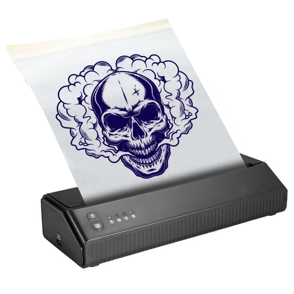Tattoo Stencil Printer Wireless Bluetooth Thermal Printer with 10 Transfer Papers, iOS & Android Compatible, Portable Tattoo Transfer Machine for Artists & Beginners