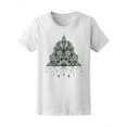 thumbnail image 1 of Tattoo Style Boho Lotus Graphic T-Shirt Women -Image by Shutterstock, Female XX-Large, 1 of 2