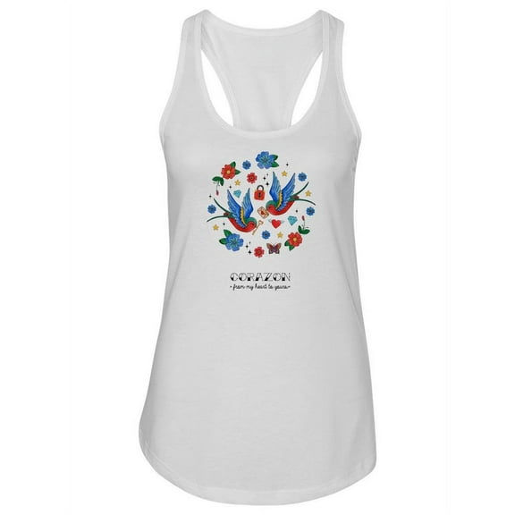 Tattoo Style Design Tank Women -Image by Shutterstock, Female Small
