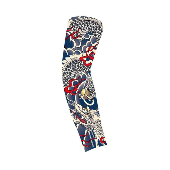 Tattoo Sun Protection Ice Sleeves Flower Arm Tattoo Sleeve Seamless Cover