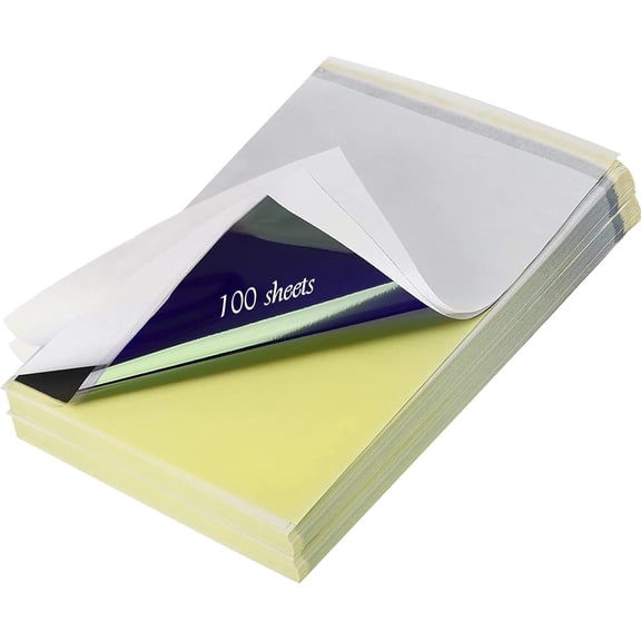 Tattoo Transfer Paper - 100 Sheets Stencil Paper for Thermal Copiers, Letter Size (8.27"x11.69"), DIY Tattoo Tracing Paper