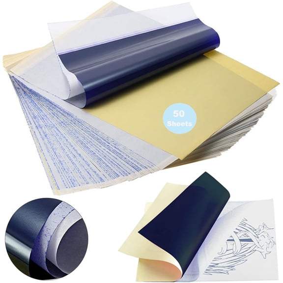 Tattoo Transfer Paper - 100 Sheets Tattoo Stencil Paper Thermal Stencil Paper 4 Layers A4 Size DIY Tattoo Tracing Paper for Tattoo Transfer Kit Tattoo Supplies