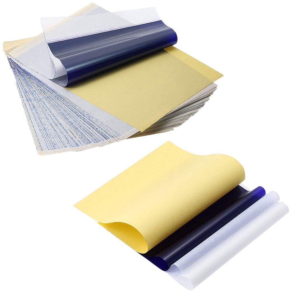 Tattoo Transfer Paper - 30 Sheets, 8.5" x 11" Thermal Stencil Paper for Tattoos, Custom Designs, Water Resistant, Adults