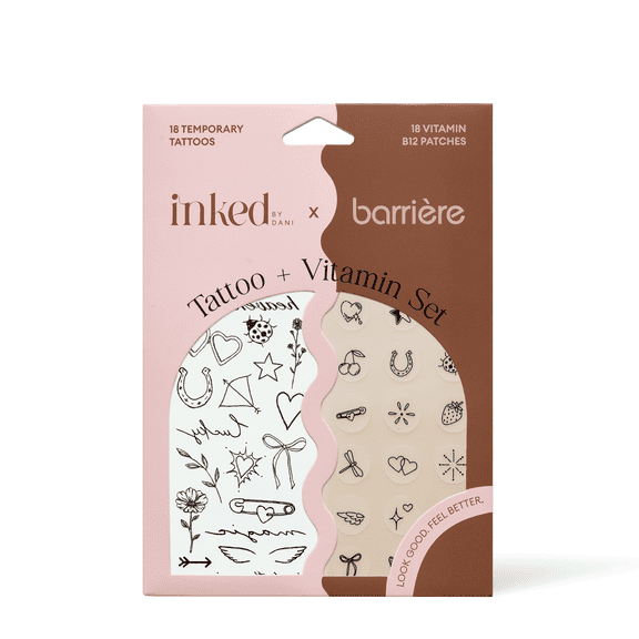 Inked by Dani Temporary Tattoo and Vitamin B12 Wellness Pack