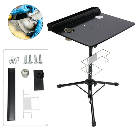 Tattoo Workstation Adjustable Height Tattoo Display Stand - Desktop Tattoo Arm Rest Stand, Mobile and Detachable Work Station Stand,Fixed Desktop
