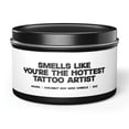 thumbnail image 1 of Tattoo artist Tin Candle Gift Decor Vanilla Coffee Scented, 1 of 4