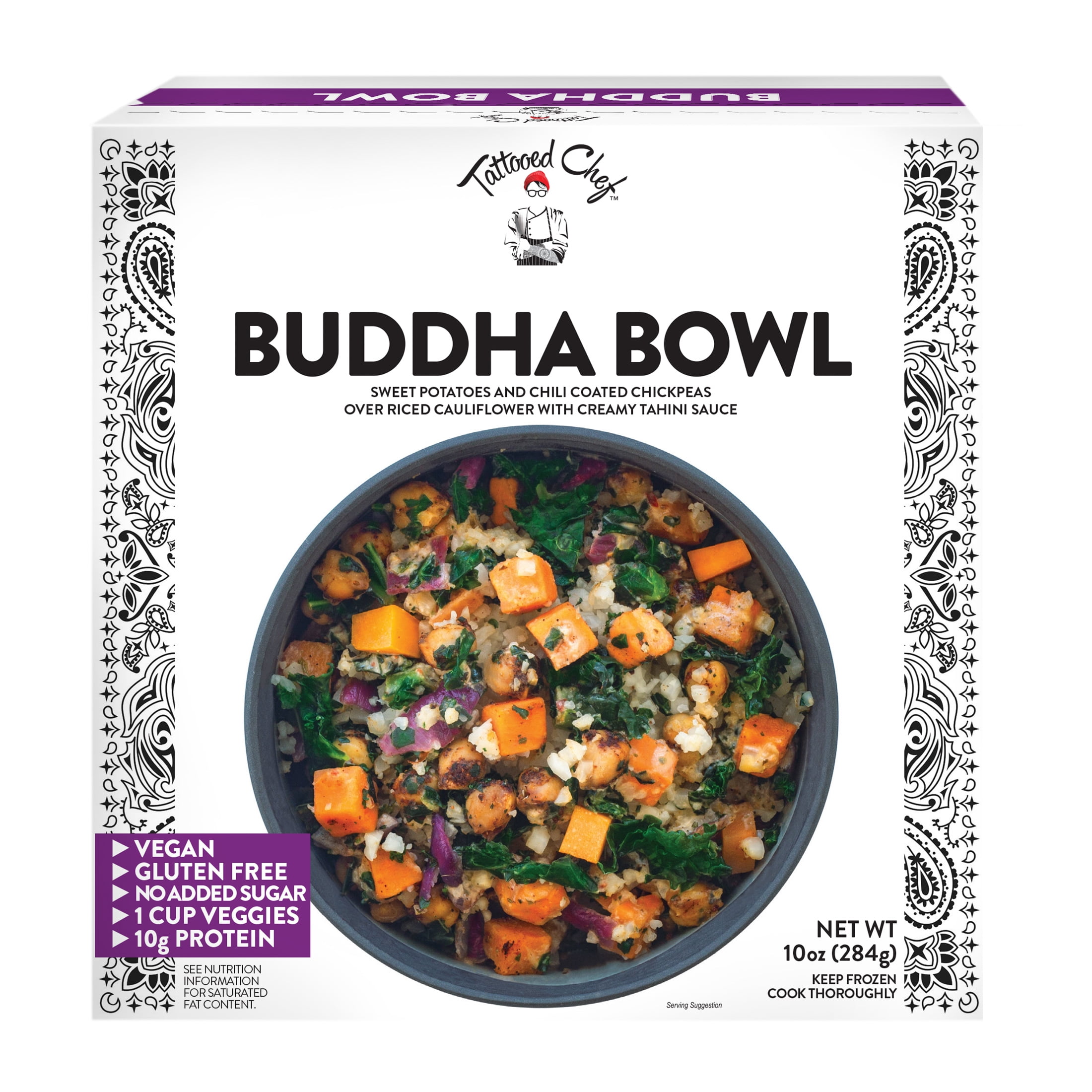 Tattooed Chef Gluten Free, Vegan, Buddha Bowl, 10 oz (Frozen)