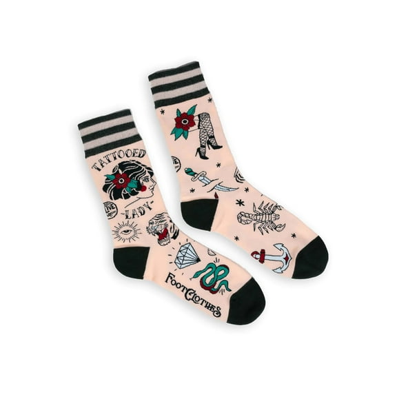 Tattooed Lady Crew Socks