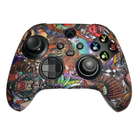 Tattooed Silicone Gaming Grip For Xbox Series X S Controllers